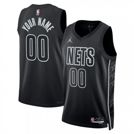 Män Brooklyn Nets Tröja Skräddarsydda Jordan 2022-23 Statement Edition Svart Swingman